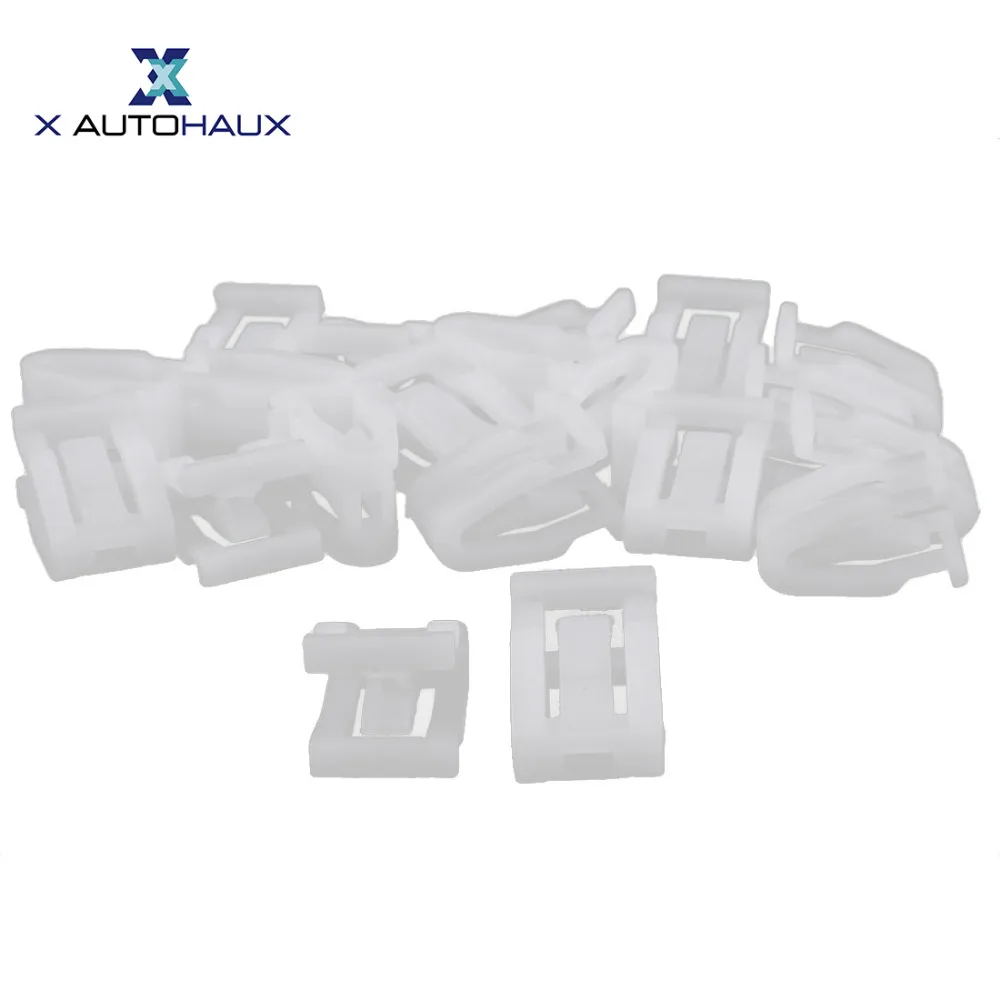 X AUTOHAUX plástico Auto Car Trim Panel de instrumentos salpicadero sujetadores de plástico Clips de coche blancos remaches accesorios de sujeción - imagen 4