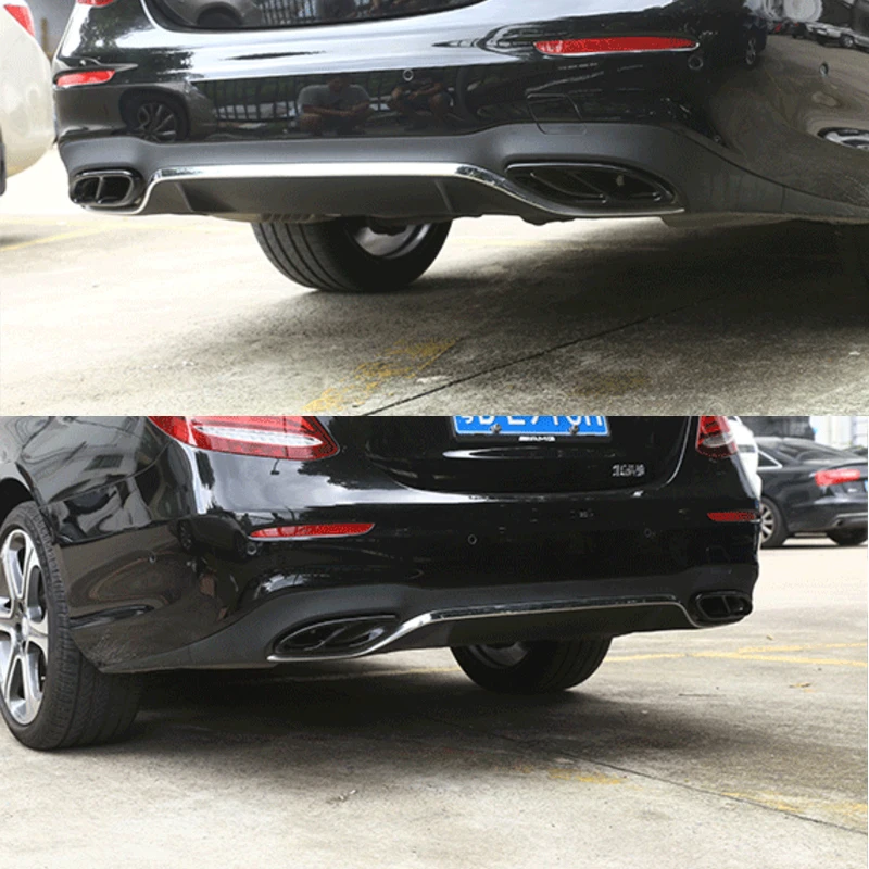 Embellecedor escape acero inoxidable Mercedes Benz Clase A B C E GLC GLE AMG - imagen 3