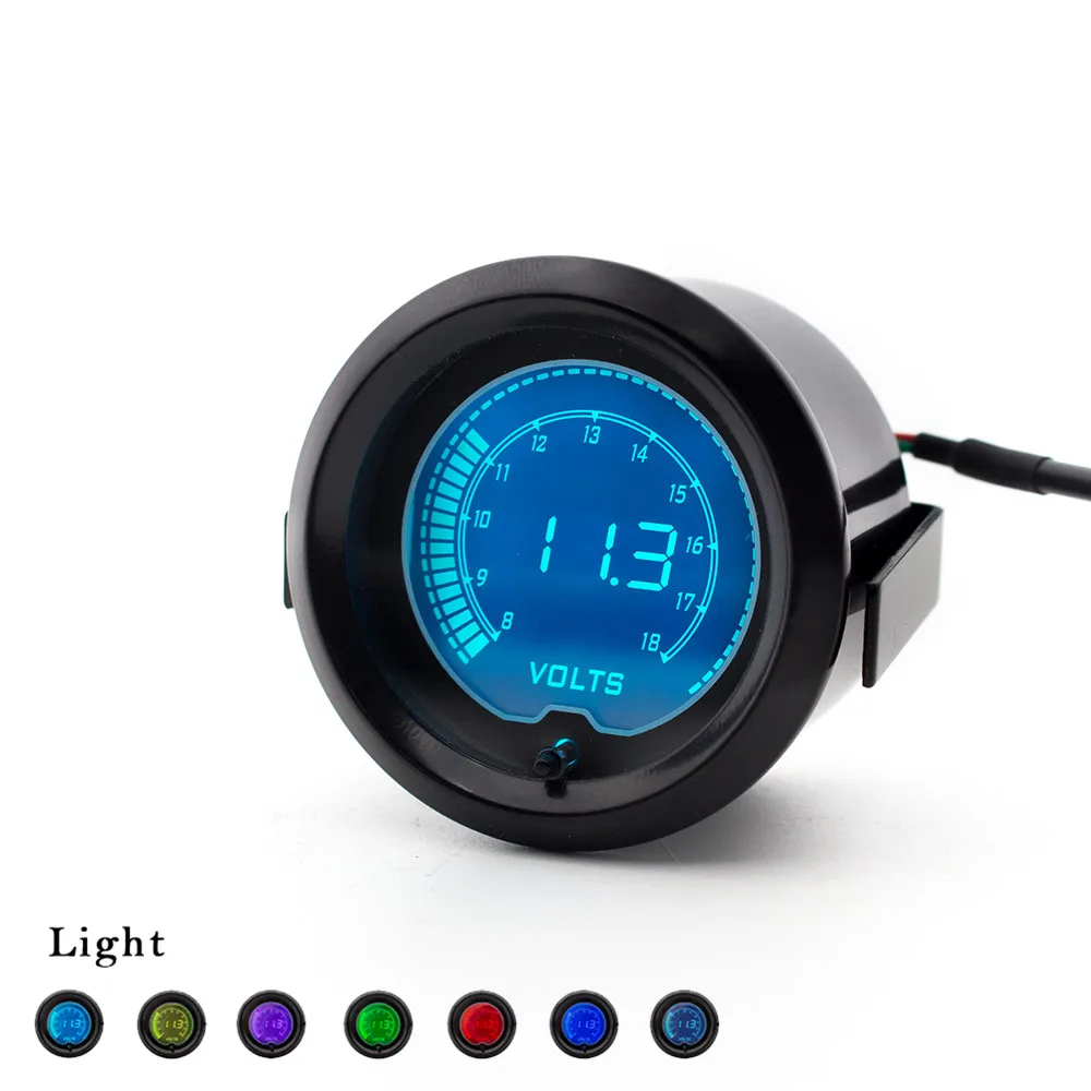 Voltímetro Digital de 2 "(52mm), medidor de voltaje de 7 colores EVO de 52MM, medidor de coche de carreras, TT100114, nuevo