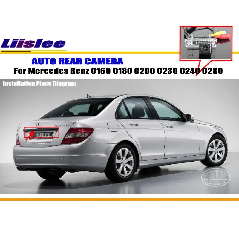 Cámara de visión trasera de coche, Kit de accesorios para vehículo de estacionamiento para Mercedes Benz C160 C180 C200 C230 C240 C280 AUTO HD CCD