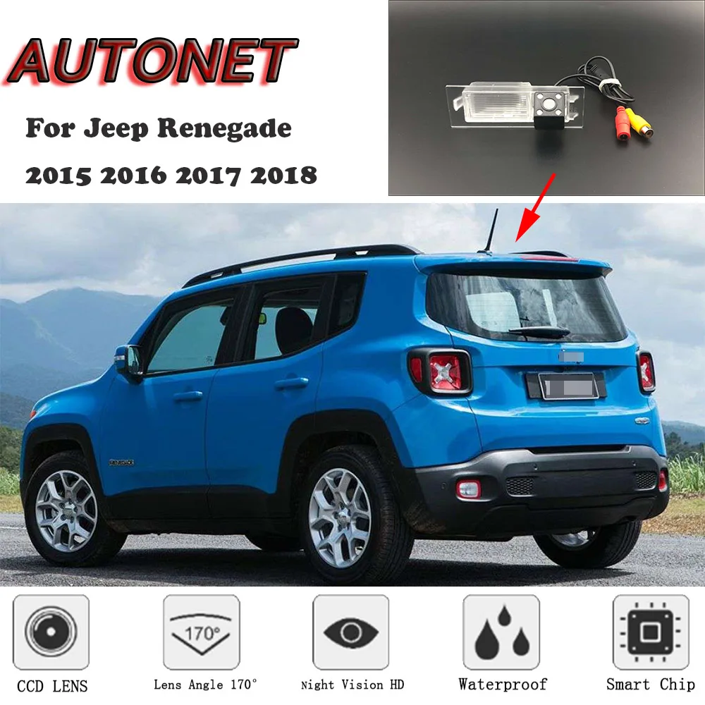 Cámara de marcha atrás HD AUTONET para Jeep Renegade 2015-2018
