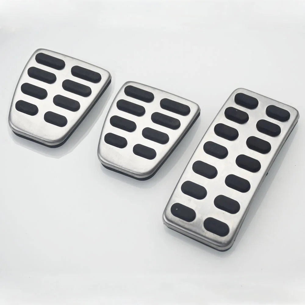 Juego de almohadillas de cubierta de pedal de acero inoxidable para Hyundai Accent Solaris i20 y Kia Rio Soul