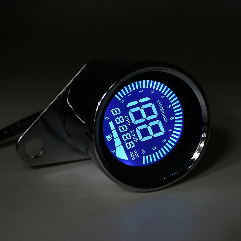 Velocímetro digital universal para moto - odómetro, tacómetro y combustible - imagen 4