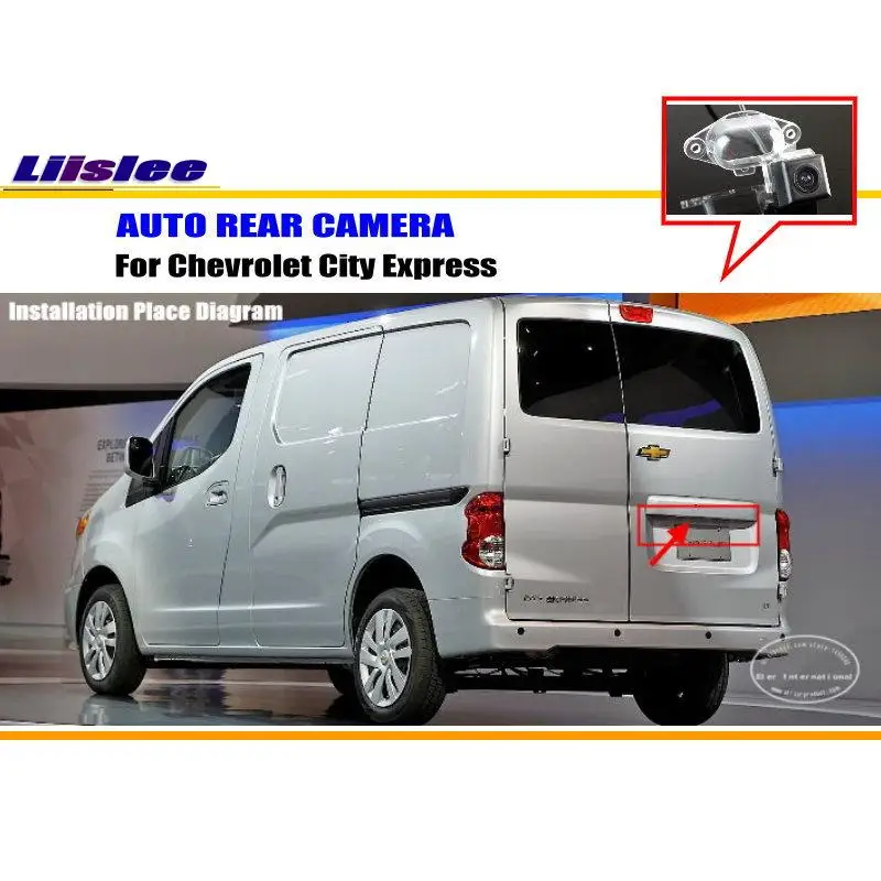 Cámara de visión trasera de coche para Chevrolet City Express, Kit de accesorios de cámara CCD HD para estacionamiento de vehículos
