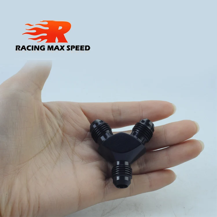 Adaptador Y Aceite AN6 Aluminio - Conexión Universal Negro para Motor - imagen 4