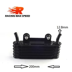 Enfriador de aceite 200mm negro para moto Honda Yamaha