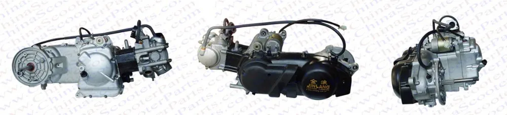 Detalle del conjunto de culata completa para scooter y ATV