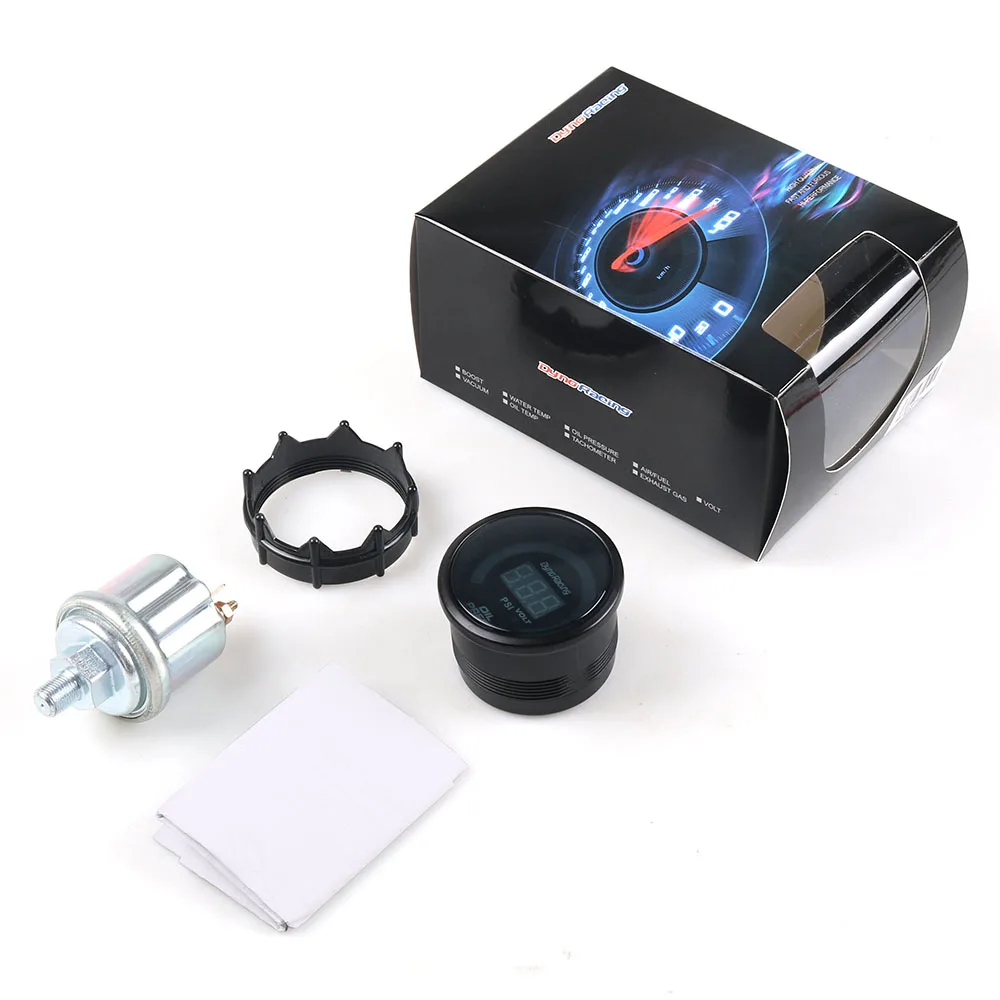 Dynoracing 2 "52mm Digital Analógico con 20 LED" para Medir Presión de Aceite - imagen 4