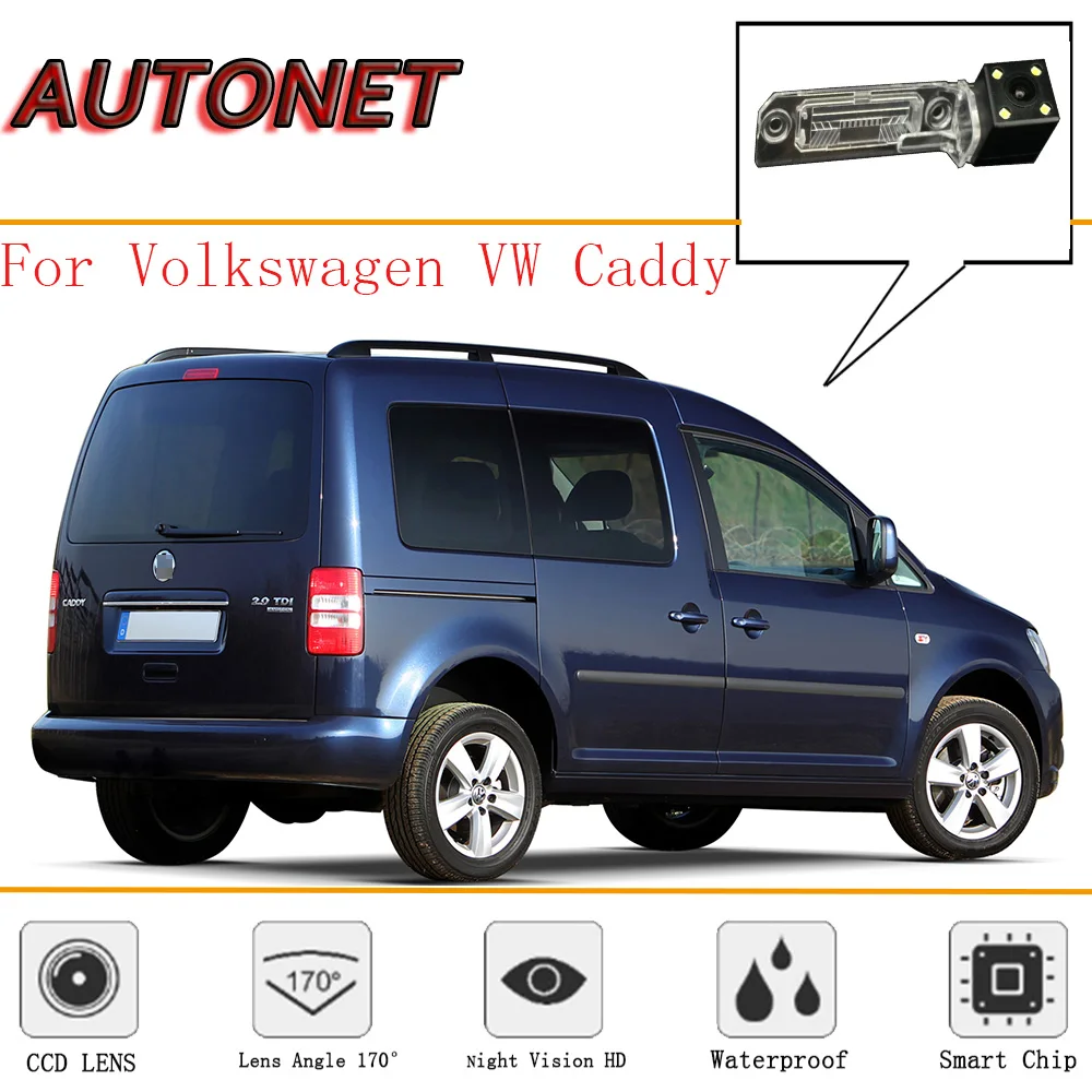 AUTONET Cámara de visión trasera VW Caddy, Rabbit MK3 y Seat Inca
