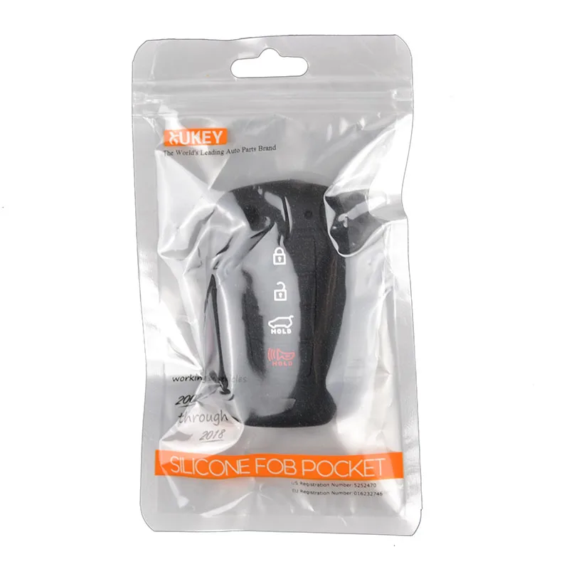 AX-funda con tapa para mando a distancia de silicona, carcasa para mando a distancia, soporte de piel para Hyundai Kona, 4 botones, 2018, 2019 - imagen 5