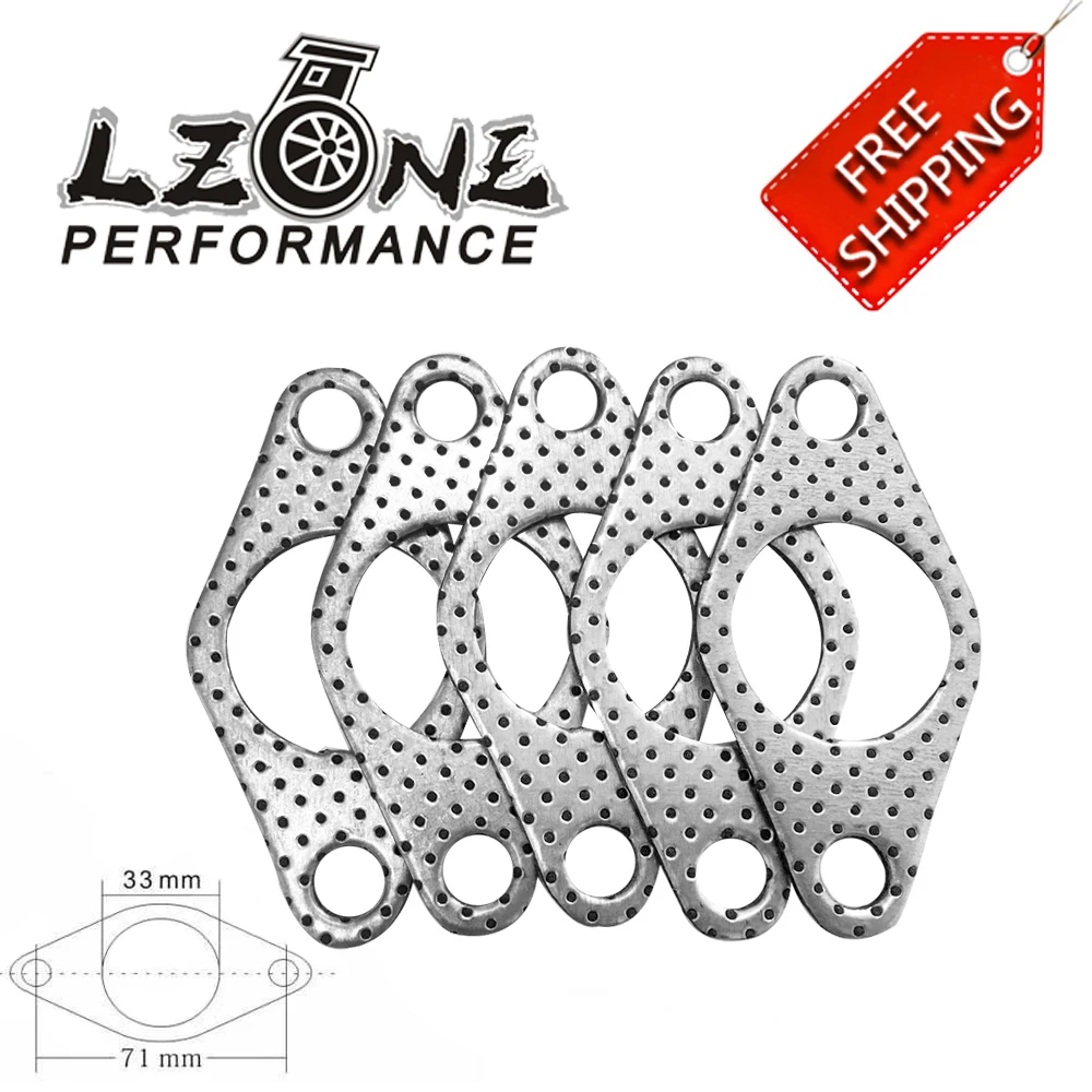 Envío gratuito-Junta de brida de tubo de descarga de aluminio de grafito de 35MM/38MM turbocompresor JR4954