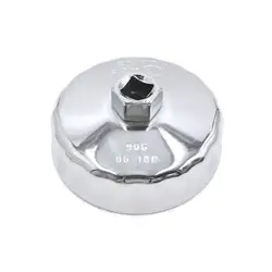 Uxcell Llave de vaso para filtro de aceite, 86 mm y 18 estrías