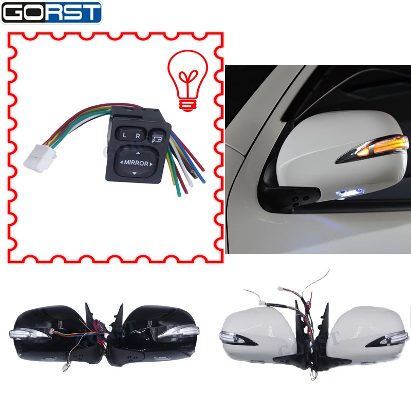Interruptor de espejo retrofit para Toyota Hiace