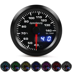 Dynoracing medidor temperatura aceite 52 mm con pantalla dual