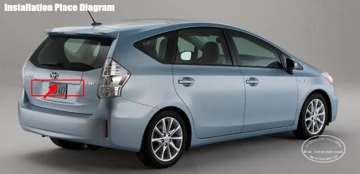 Cámara de visión trasera para Toyota Prius con diseño integrado en la matrícula