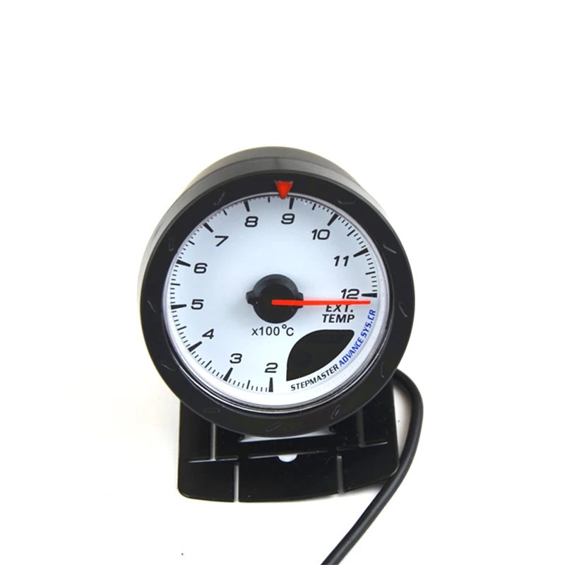 Indicador EGT de temperatura de gases de escape 60 mm, esfera blanca con logotipo - imagen 3