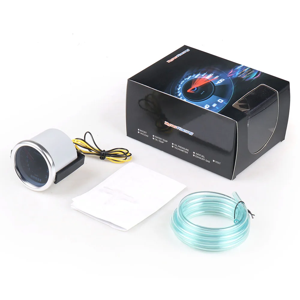 Manómetro de turbo Dynoracing 52 mm 3 bar mecánico LED blanco - imagen 2