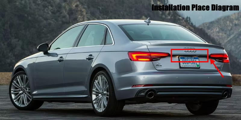 Cámara trasera para Audi con soporte tipo luz de matrícula