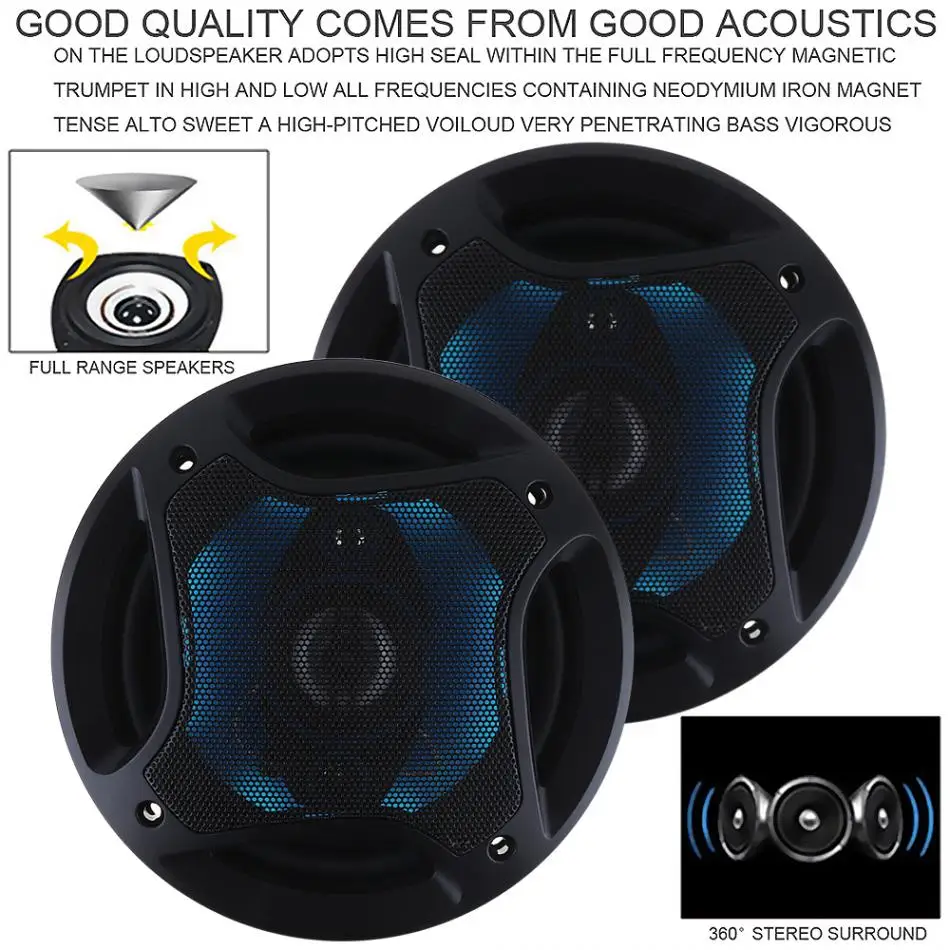 Altavoces 3 vías Hifi 5 pulgadas 150W rango completo para coche - imagen 5