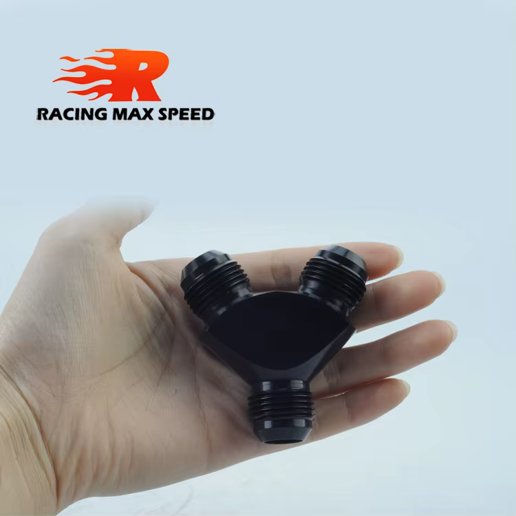 Adaptador en Y AN6/AN10 macho de 3 vías con 2 salidas – Negro - imagen 2