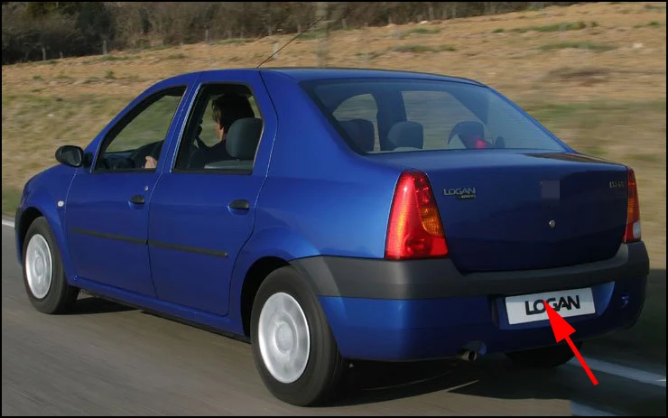 Detalle de la cámara trasera para Dacia Logan