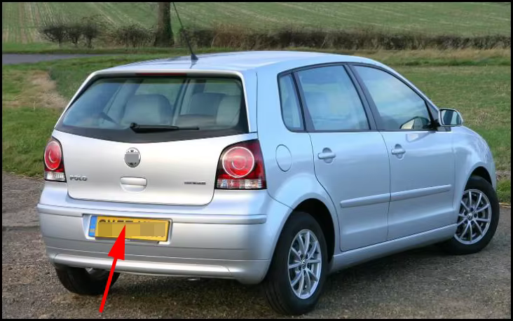 Detalle de la cámara de estacionamiento para Volkswagen Polo