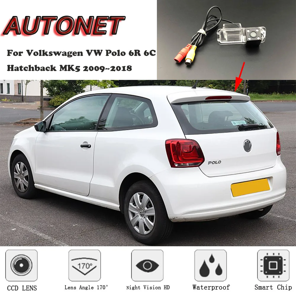 AUTONET Cámara de marcha atrás para Volkswagen Polo 6R/6C (2009-2018)