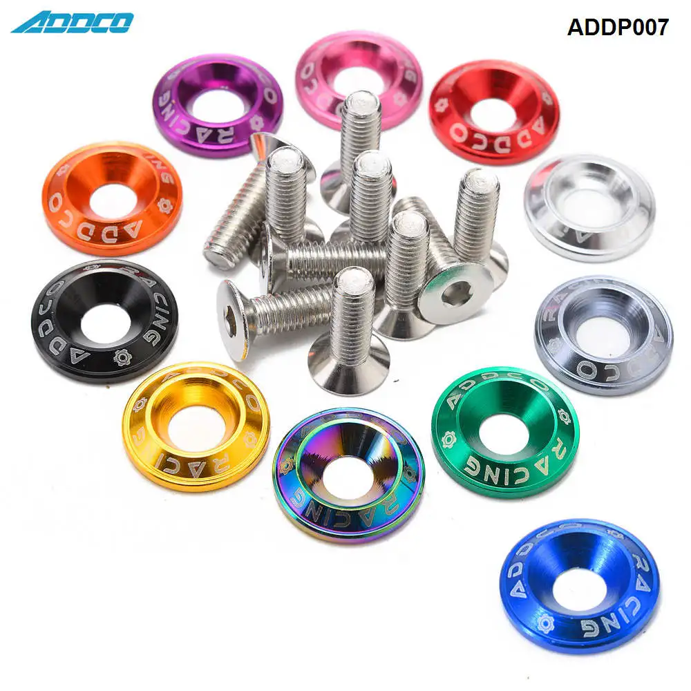 Kit de tornillería M6 Addco Racing con arandelas de aluminio CNC - imagen 2