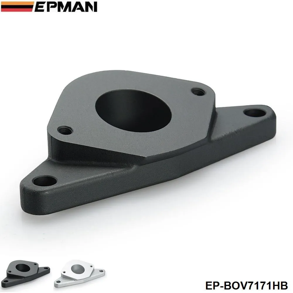 Vista frontal del adaptador BOV en aluminio billet