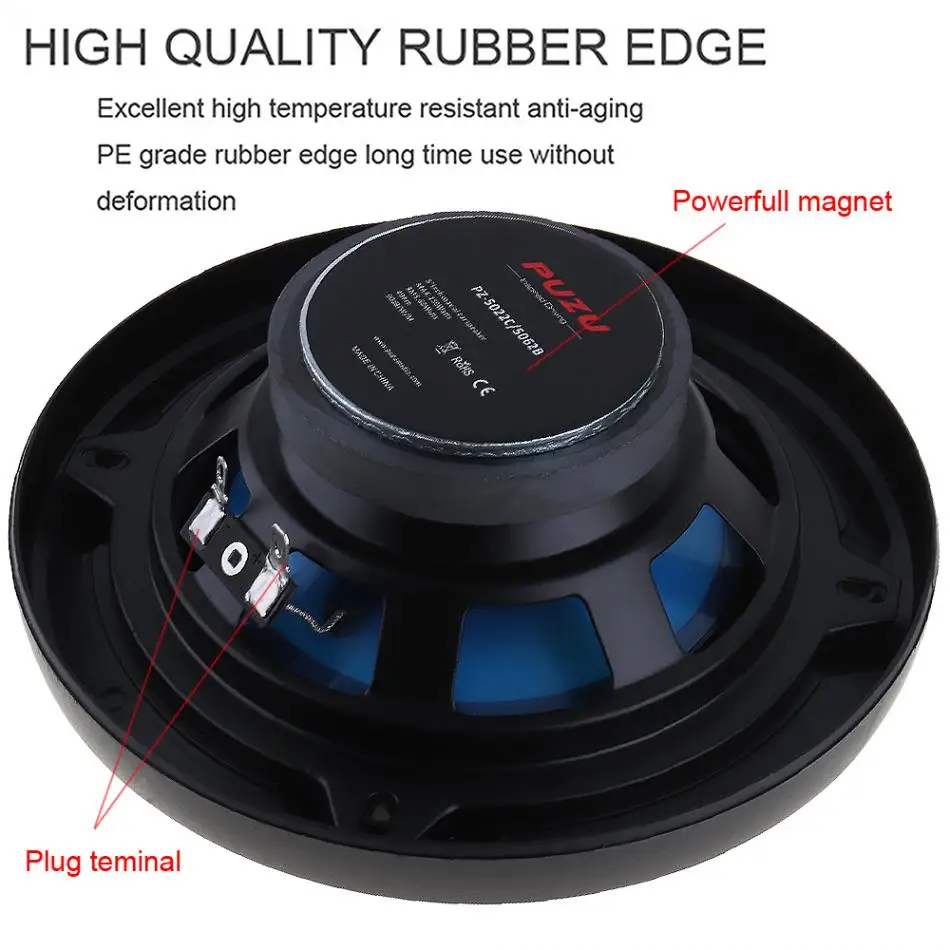 Altavoces 3 vías Hifi 5 pulgadas 150W rango completo para coche - imagen 4