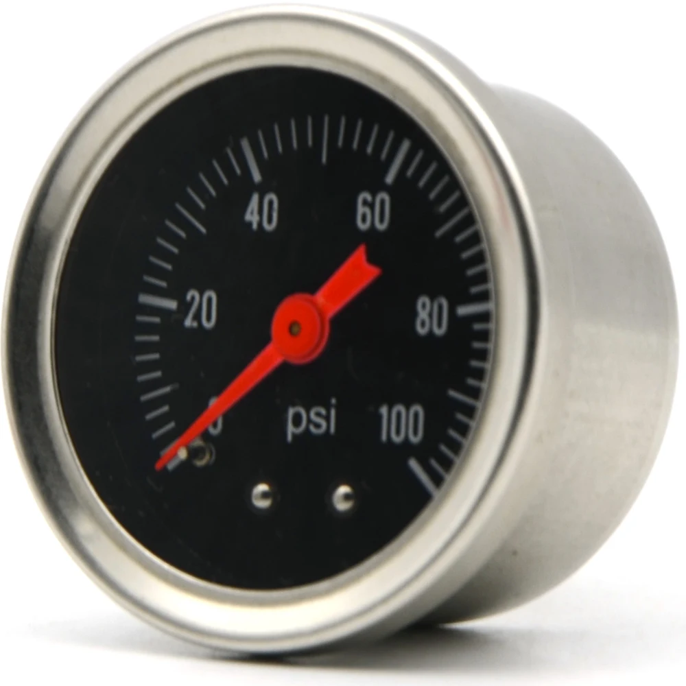 Manómetro de presión de combustible 0-100 PSI cromado universal