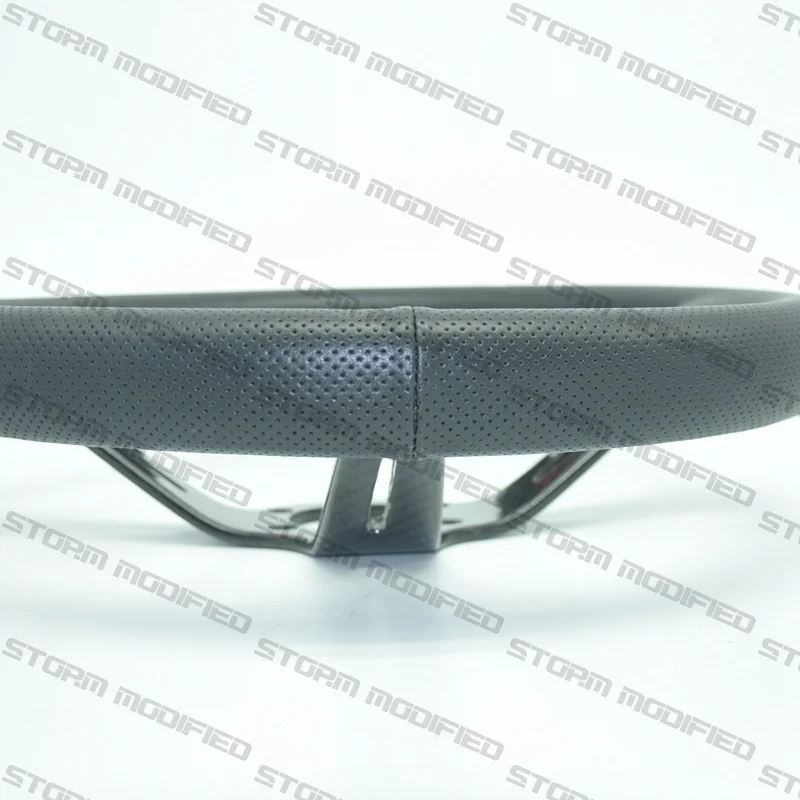 Volante deportivo carbono 350mm cuero – Plato profundo Tuning - imagen 2