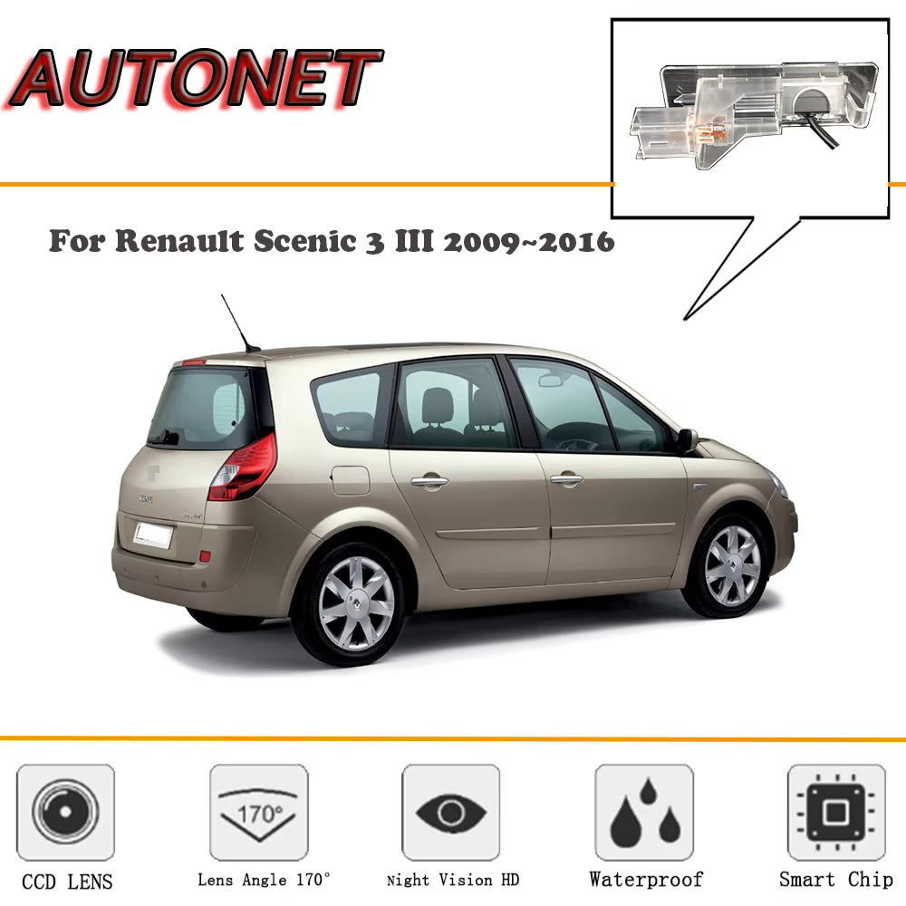 Cámara trasera AUTONET HD para Renault Scenic II y Grand Scenic