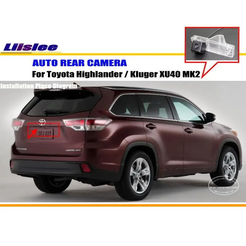 Cámara trasera CCD HD para Toyota Highlander 2006-2014 Kluger XU40