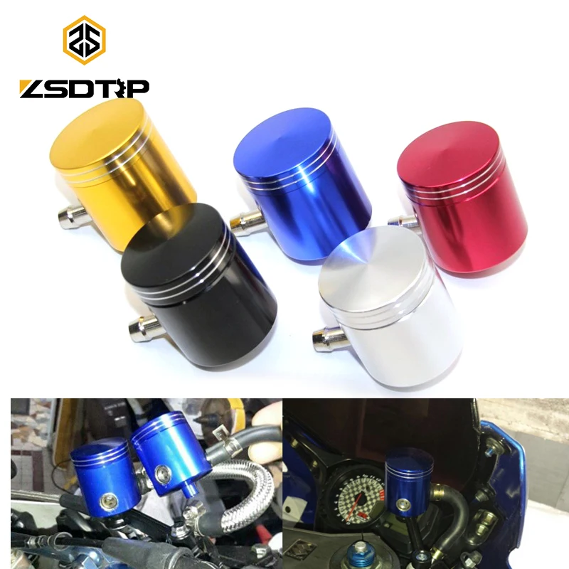 ZSDTRP depósito de líquido de frenos de motocicleta cilindro de embrague tanque taza de fluido de aceite para BAJAJ YAMAHA DUCATI Kawasaki Suzuki Honda CBR600