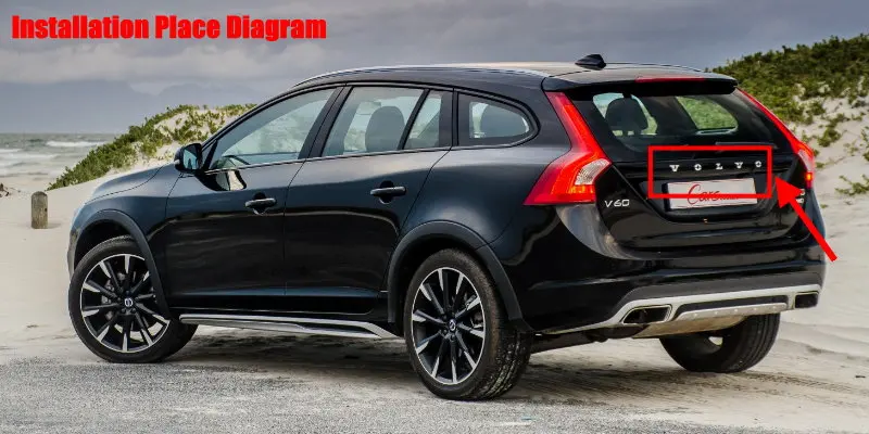 Cámara de visión trasera CCD para Volvo V60