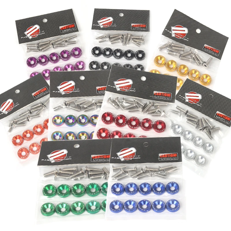 Kit tornillos aluminio M6 parachoques guardabarros tuning JDM - imagen 5
