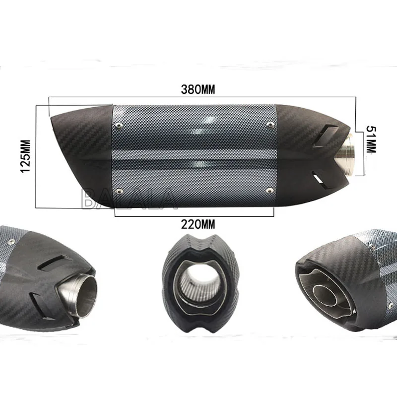 Aplicación del escape en una motocicleta modificada