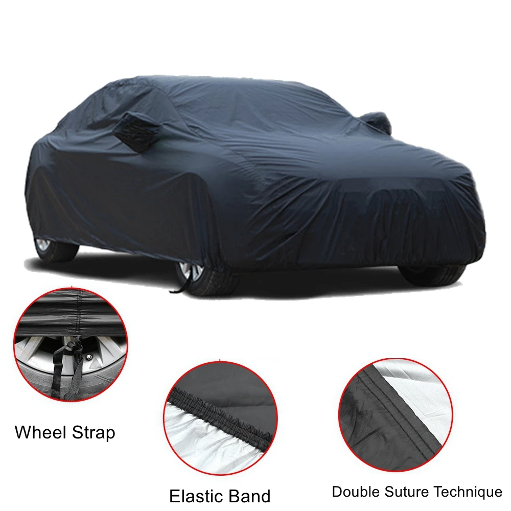 Funda coche universal de tela transpirable negra resistente al agua - imagen 4