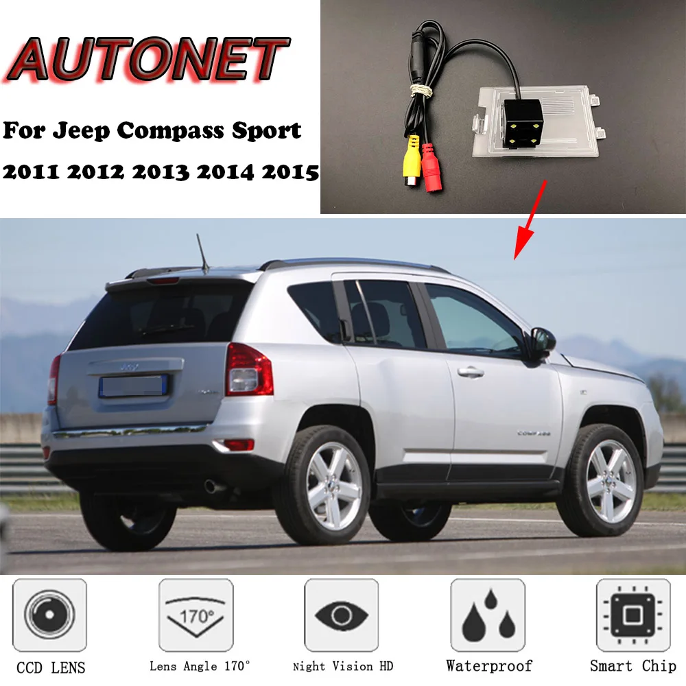 AUTONET cámara trasera Jeep Compass Sport 2011-2015 nocturna