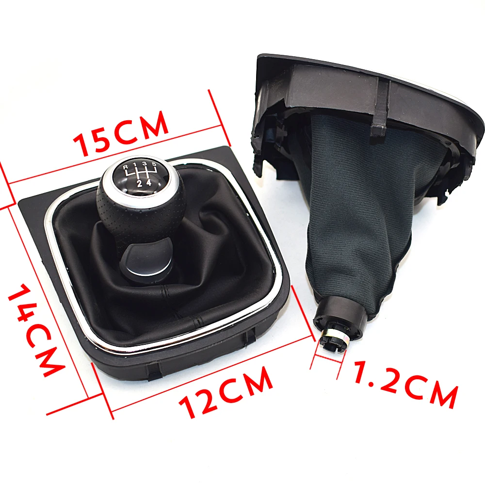 Cubierta de palanca cambios cuero VW Golf MK5 MK6 Jetta 2010-2014 - imagen 2