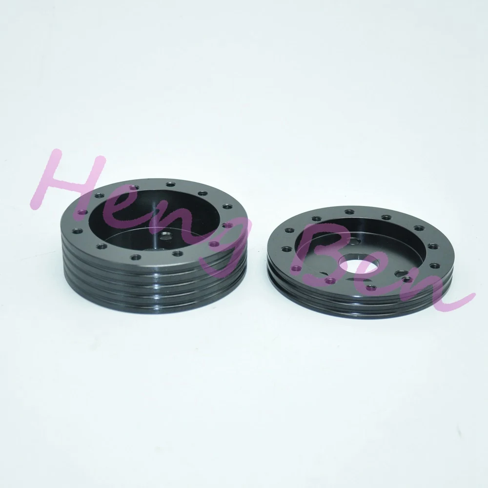 Boss Adaptador de volante aluminio negro 6 orificios 0,5/1 pulg. - imagen 2