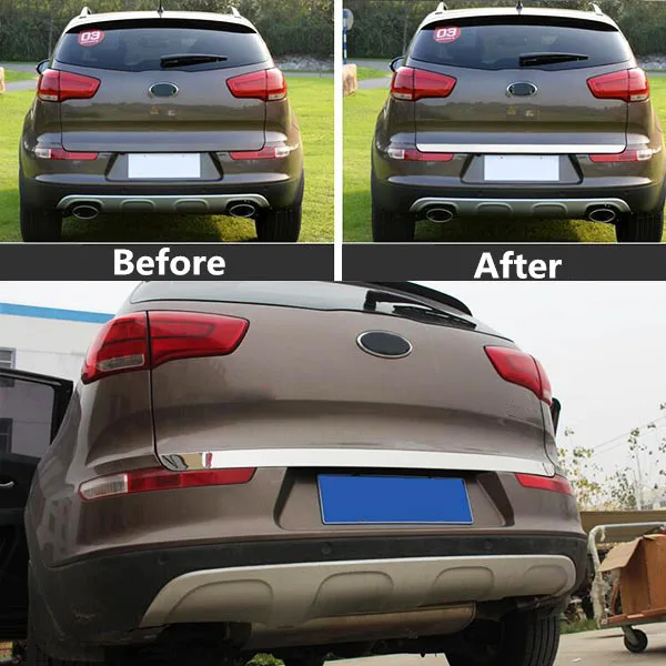 Moldura cromada cubierta portón trasero KIA Sportage R 2011-2015 - imagen 2