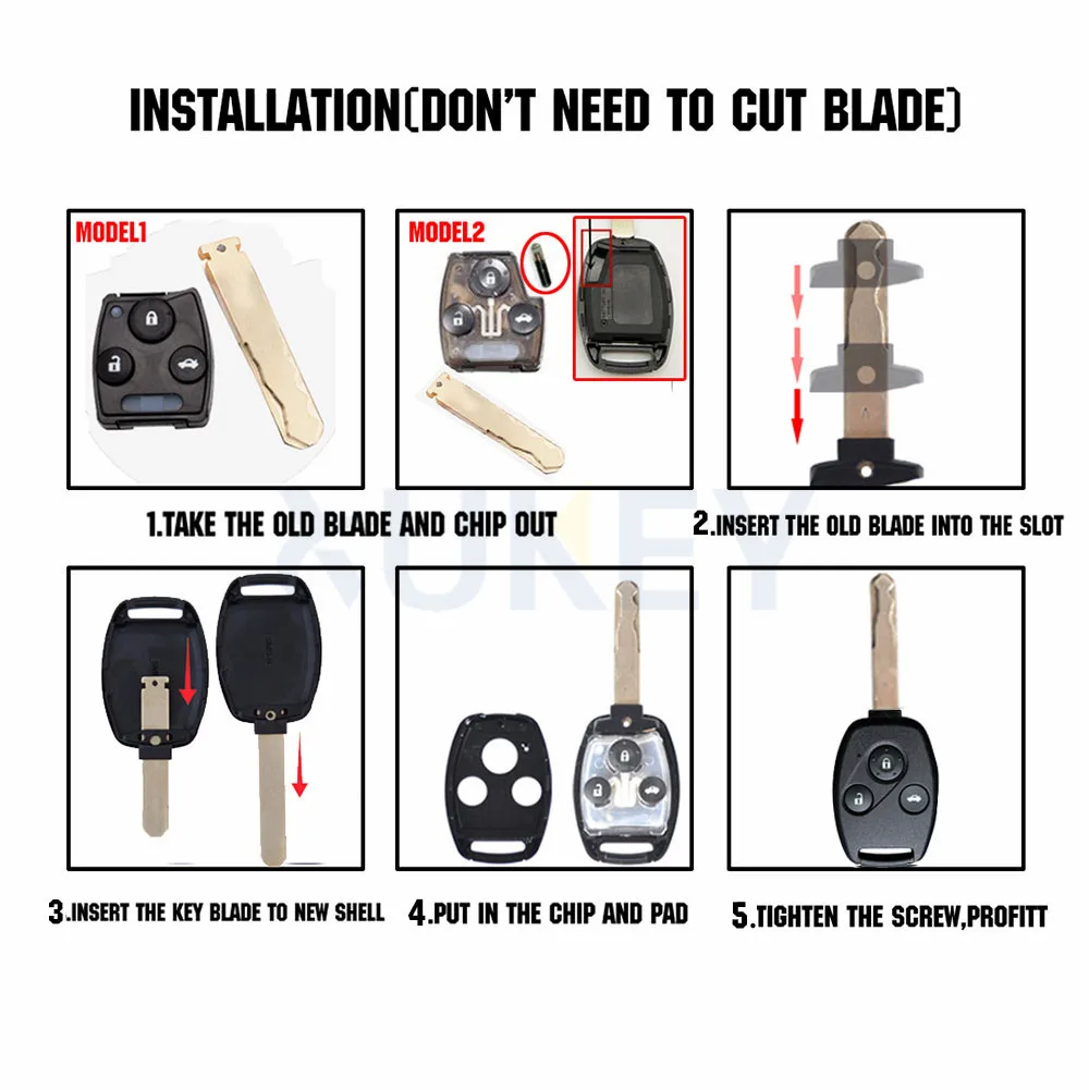 Funda de llave remota AX para Honda Civic y CR-V - imagen 5