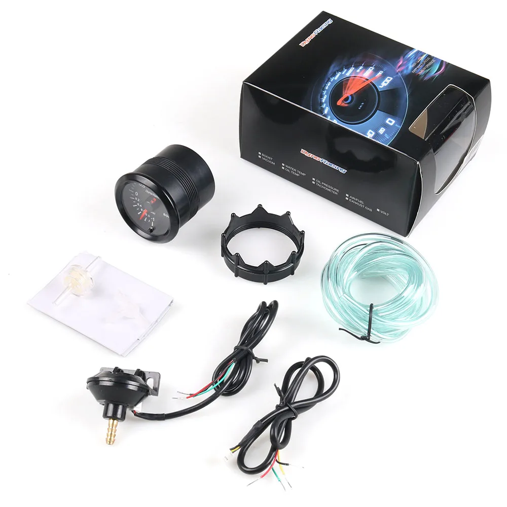 Dynoracing-medidor de Turbo Boost, retroiluminación de 2 ", 52mm, 7 colores, 2 BAR, Motor paso a paso de alta velocidad con Sensor, medidor de coche, BX101487 - imagen 4