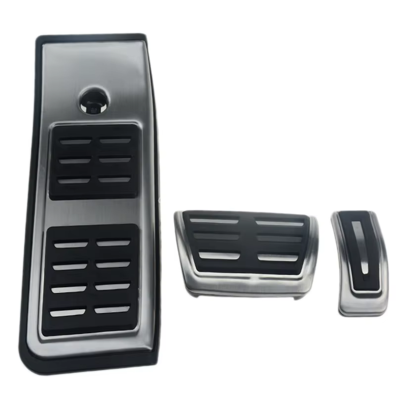 Cubiertas de pedales en negro y plata para Audi