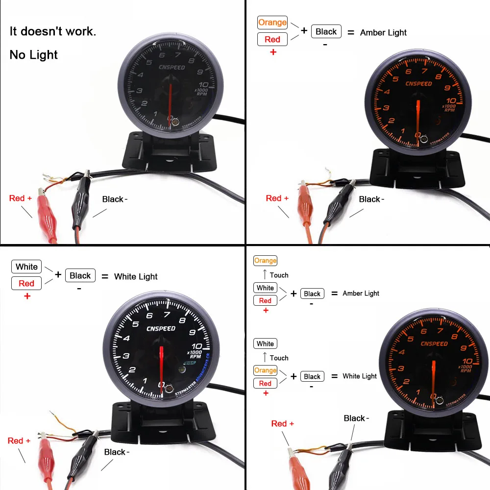 Manómetro digital 60mm racing 4-en-1: presión aceite, temperatura agua y aceite - imagen 5