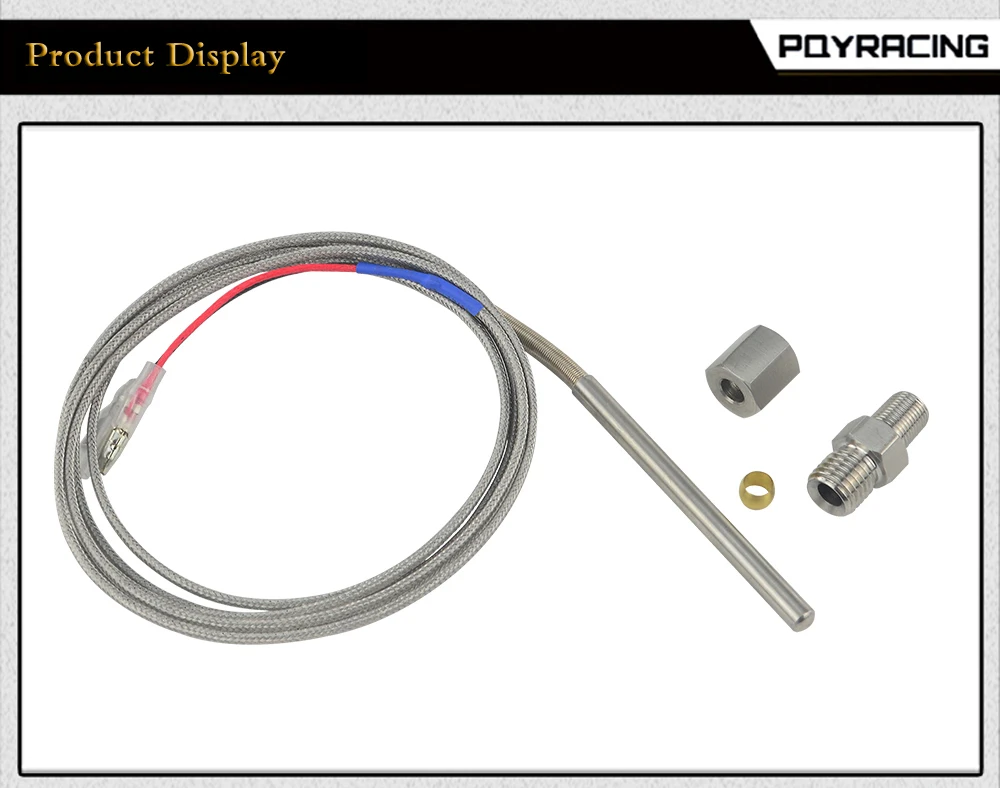 Detalle del sensor y del cable trenzado de acero