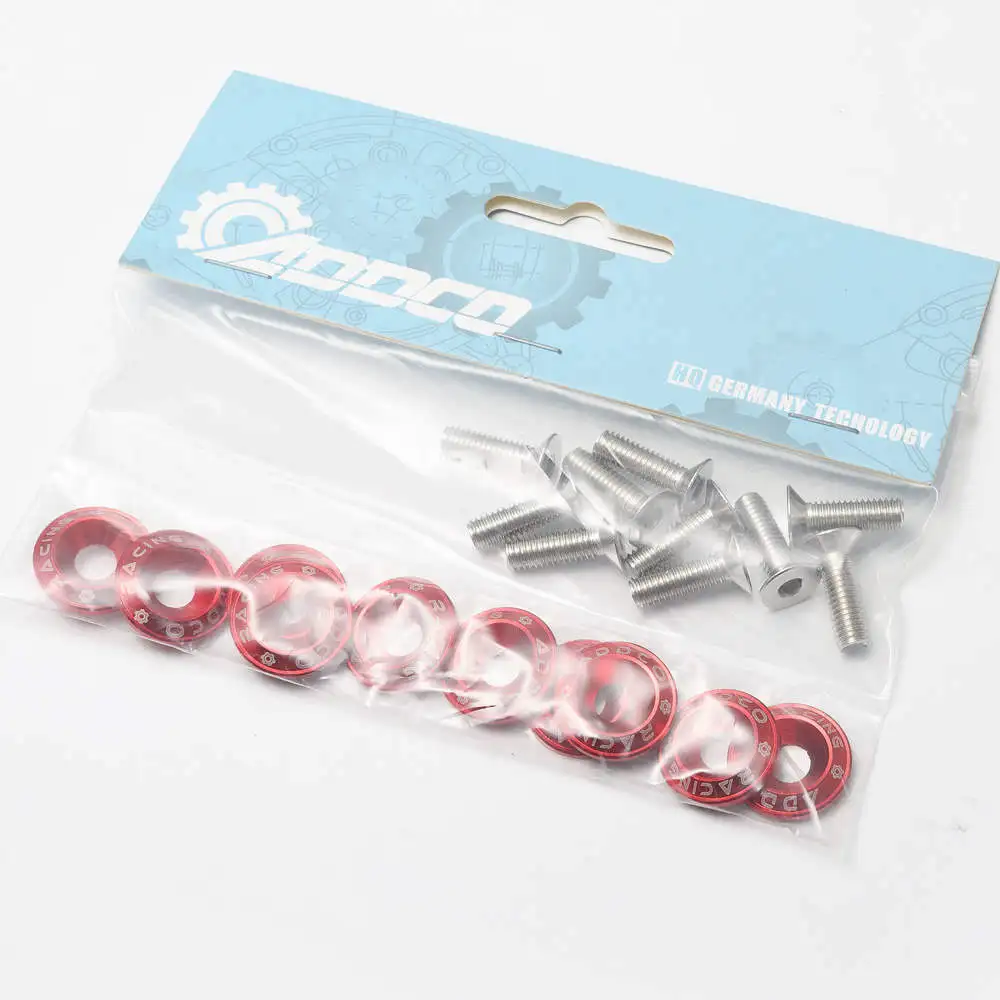Kit de tornillería M6 Addco Racing con arandelas de aluminio CNC - imagen 3