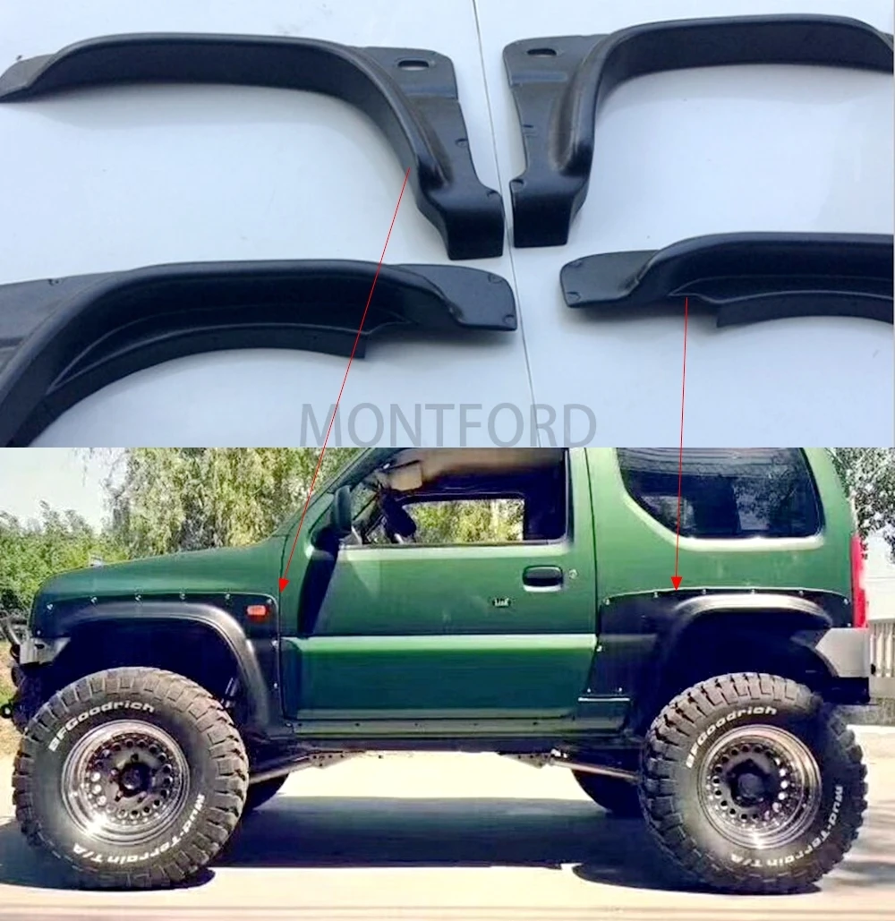 Protector guardabarros Suzuki Jimny 2007-2017 negro mate